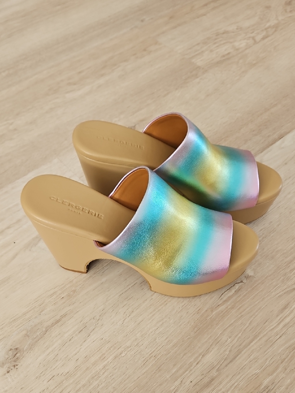 Vera Multicolor Pastel Platform Sandals 9.5